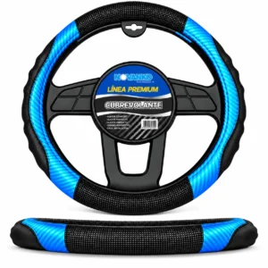 FUNDA TACTO-PIEL DE  CERO OLORES NEGRO/AZUL