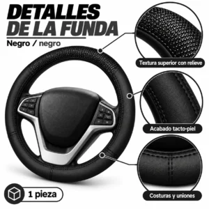FUNDA TACTO-PIEL DE  CERO OLORES NEGRO/NEGRO