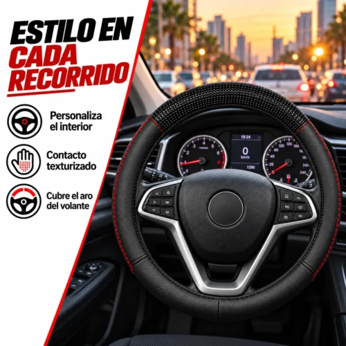 FUNDA TACTO-PIEL DE  CERO OLORES NEGRO/ROJO