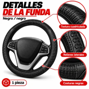 HT014BK-BK-2 FUNDA TACTO-PIEL DE CERO OLORES NEGRO/NEGRO
