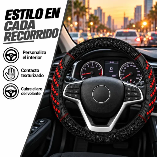 FUNDA TACTO-PIEL DE  CERO OLORES NEGRO/ROJO