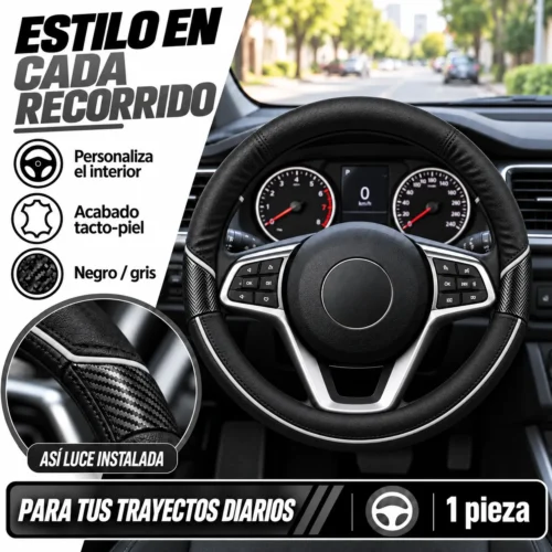 FUNDA TACTO-PIEL DE  CERO OLORES NEGRO/GRIS