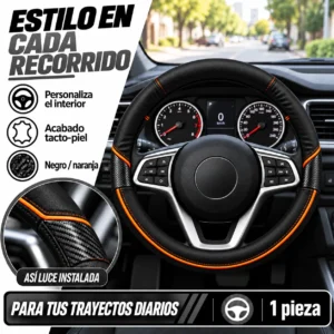 HT018BK-ORG-4 FUNDA TACTO-PIEL DE CERO OLORES NEGRO/NARANJA