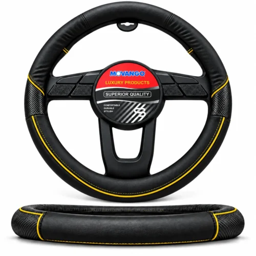 FUNDA TACTO-PIEL DE  CERO OLORES NEGRO/AMARILLO