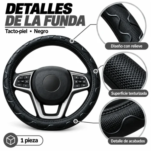 FUNDA TACTO-PIEL DE  CERO OLORES NEGRO