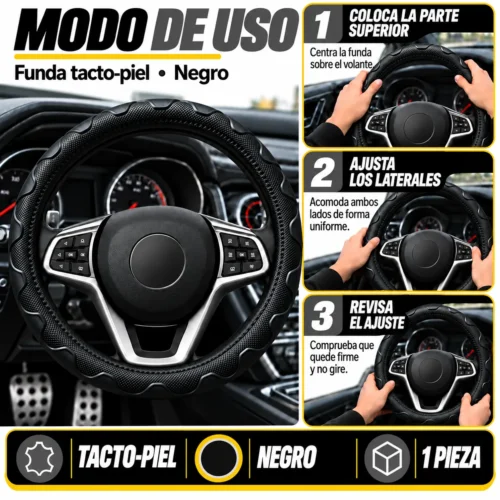 FUNDA TACTO-PIEL DE  CERO OLORES NEGRO