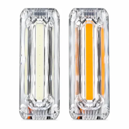 ESTROBO DE  LEDS DOBLE CON PROBADOR AMBAR, FUNCIÓN FIJA Y ESTROBO COB" (PAR)