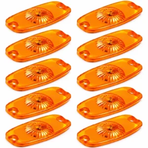 PLAFON CUADRADO CON 11 LEDS AMBAR 10 x 4.9 cm. CON FUNCIONES FLASH Y LUZ FIJA. 10 PIEZAS POR BOLSA. (BOLSA 10 PZA)