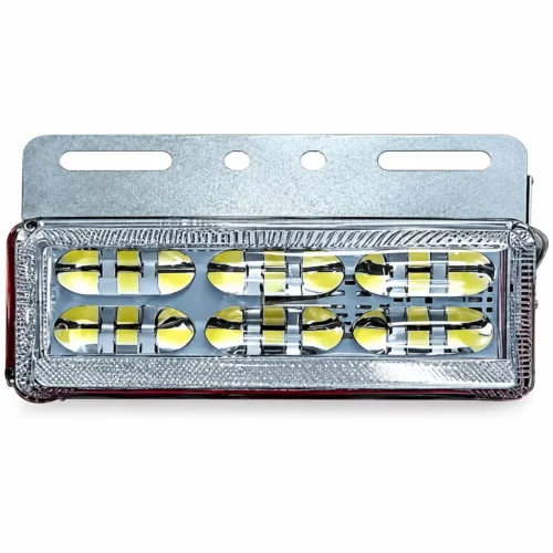 PLAFON CUADRADO 36 LEDS CON GEL MULTIFUNCIONES 10-30V VERDE (PIEZA)