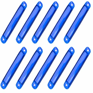 PLAFON OVALADO CON 9 LEDS TIPO GEL DE PLASTICO CON FUNCIONES DE LUZ FIJA  AZUL 10 X 1.6 CM X 1.6 CM. 10 PIEZAS POR BOLSA (BOLSA 10 PZA)