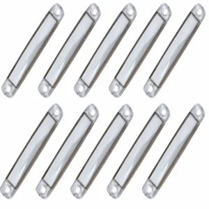 PLAFON OVALADO CON 9 LEDS TIPO GEL DE PLASTICO CON FUNCIONES DE LUZ FIJA BLANCO 10 X 1.6 CM X 1.6 CM. 10 PIEZAS POR BOLSA. (BOLSA 10 PZA)