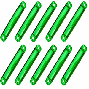 PLAFON OVALADO CON 9 LEDS TIPO GEL DE PLASTICO CON FUNCIONES DE LUZ FIJA VERDE 10 X 1.6 CM X 1.6 CM. 10 PIEZAS POR BOLSA (BOLSA 10 PZA)