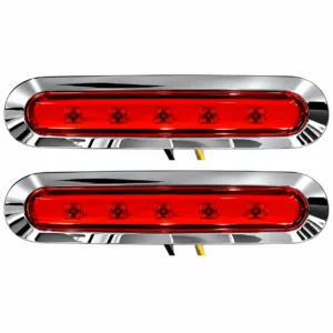 PLAFON OVALADO DE GEL 5 LEDS 12/24 R 16.5 x 6.5 cms (JUEGO)