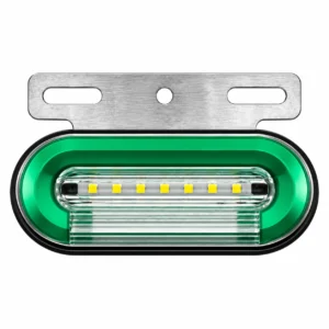PLAFON OVALADO 7 LEDS CON GEL MULTIFUNCIONES 10-30V VERDE (PIEZA)