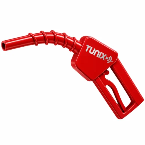 LL-MGTR LLAVERO METALICO PISTOLA DE GASOLINA CON LOGO TUNIX ROJO (PIEZA)