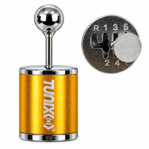 LL-MPTD LLAVERO METALICO PALANCA DE VELOCIDAD CON LOGO TUNIX DORADO (PIEZA)