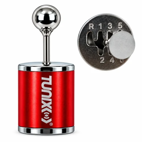 LL-MPTR LLAVERO METALICO PALANCA DE VELOCIDAD CON LOGO TUNIX ROJO (PIEZA)
