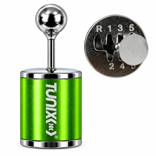 LL-MPTV LLAVERO METALICO PALANCA DE VELOCIDAD CON LOGO TUNIX VERDE (PIEZA)