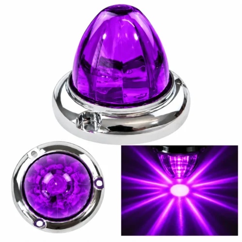 PLAFON UNIVERSAL WATERMELON 2" BASE PLANA LUZ FRONTAL FIJA Y ESTROBO 12/24V MORADO (PZA)