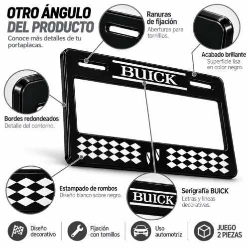 PORTA PLACA SERIGRAFIADO (PAR)