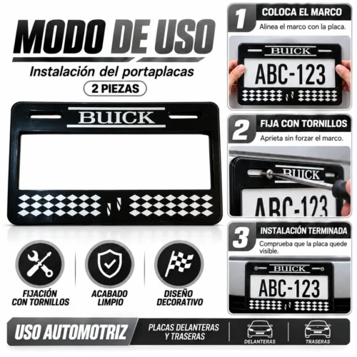 PORTA PLACA SERIGRAFIADO (PAR)
