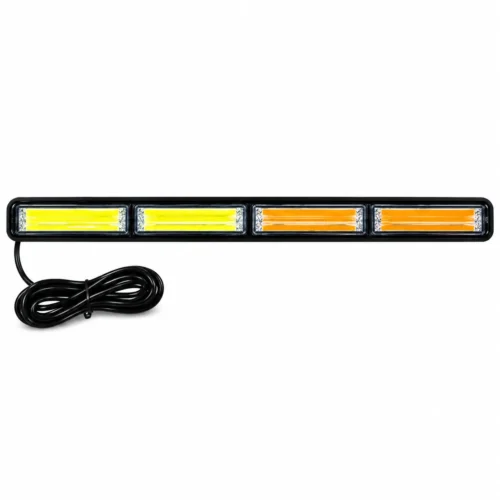 BARRA RECTA LED DE ALTA DENSIDAD / 4 MODULOS / BCO/AMBAR (PZA)
