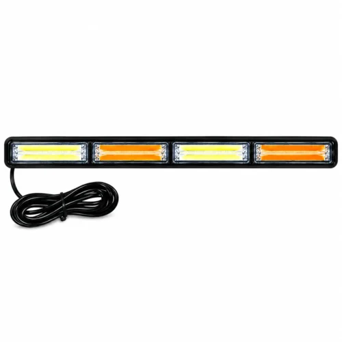 BARRA RECTA LED DE ALTA DENSIDAD / 4 MODULOS / BCO/AMBAR (PZA)