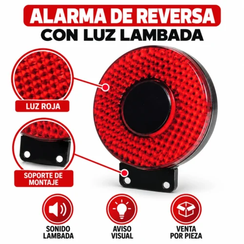ALARMA DE REVERSA CON LUZ LAMBADA (PIEZA)