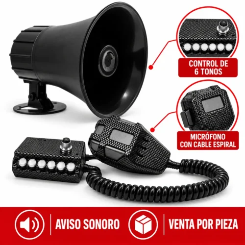 SIRENA 6 TONOS C/CONTROL Y ALTAVOZ (PIEZA)