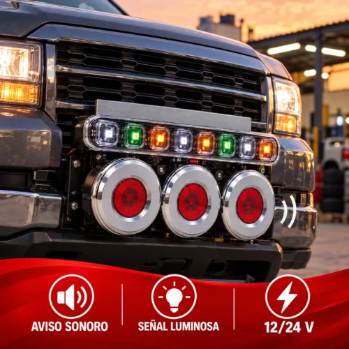 SIRENA AUTOMOTRIZ 12/24V C/LUZ (PIEZA)