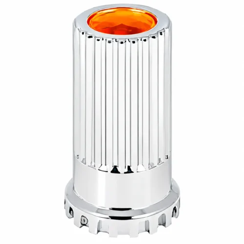 CUBRE TUERCAS PLASTICO CON ROSCA 33MM CON REFLEJANTE AMBAR (50 PZAS)