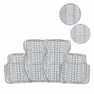 TAPETE DE VINIL LLANTA 4 PIEZAS 3.2KG CRISTAL (JUEGO)