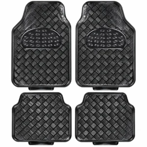 TAPETE CROMADO ECONOMICO 4 PZAS CARBON (JUEGO)