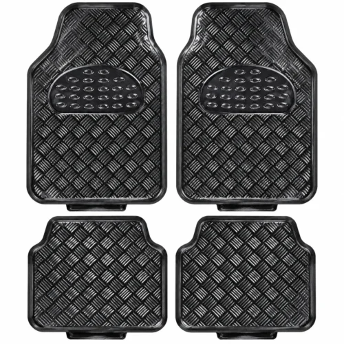 TAPETE CROMADO ECONOMICO 4 PZAS CARBON (JUEGO)