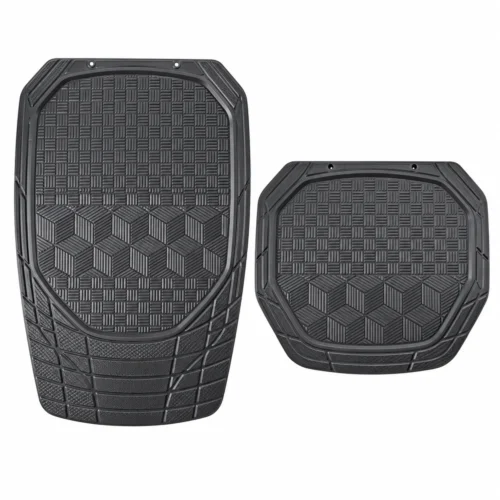 TAPETE CROMADO 4 PIEZAS TIPO CHAROLA EFECTO 3D CARBON 3KG (JUEGO)