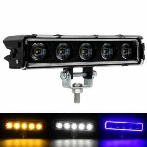 LUZ DE 5 LEDS BICOLOR CON DRL AZUL 16.5X5.4X6.4CM 12/24V (PZA)