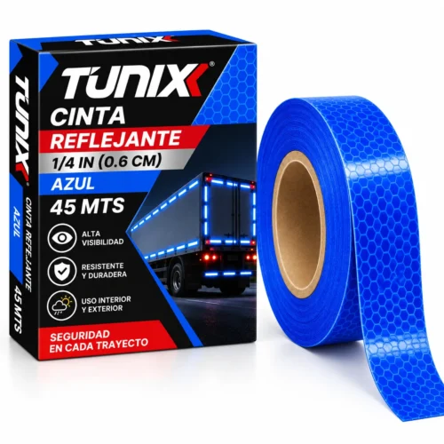 CINTA REFLEJANTE 1/4IN AZUL 45MTS