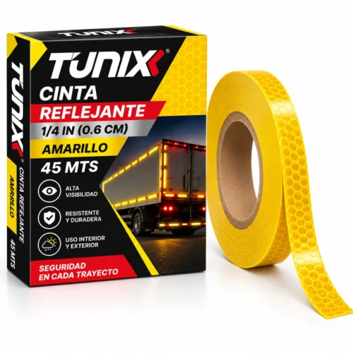 CINTA REFLEJANTE 1/4IN AMARILLO 45MTS