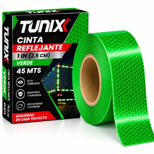 CINTA REFLEJANTE 1IN VERDE 45MTS