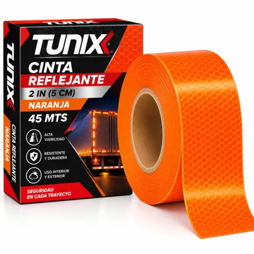 CINTA REFLEJANTE 2IN NARANJA 45MTS