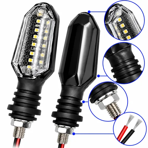 LUZ LED DIRECCIONAL UNIVERSAL PARA MOTOCICLETA AZUL