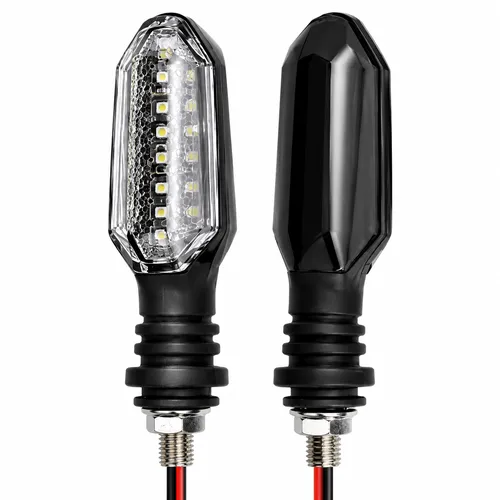 LUZ LED DIRECCIONAL UNIVERSAL PARA MOTOCICLETA ROJO