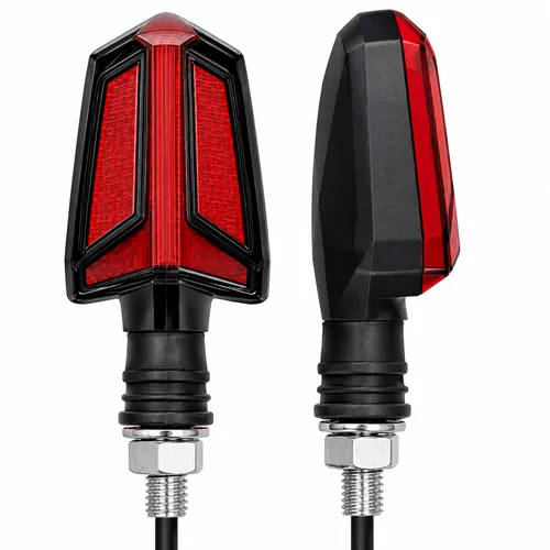 LUZ LED DIRECCIONAL UNIVERSAL PARA MOTOCICLETA ROJO