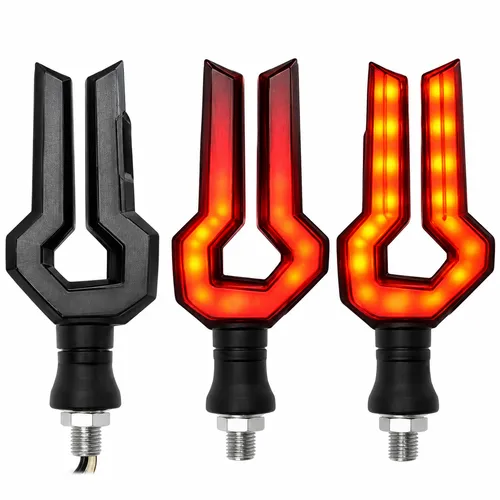 LUZ LED DIRECCIONAL UNIVERSAL PARA MOTOCICLETA ROJO (PAR)