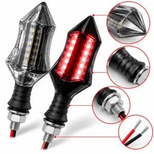 LUZ LED DIRECCIONAL UNIVERSAL PARA MOTOCICLETA ROJO