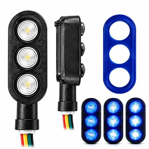 LUZ LED DIRECCIONAL UNIVERSAL PARA MOTOCICLETA AZUL