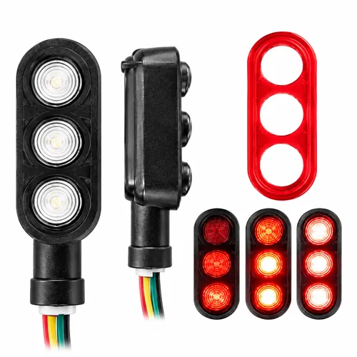 LUZ LED DIRECCIONAL UNIVERSAL PARA MOTOCICLETA ROJO