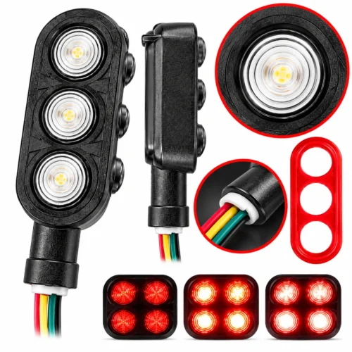 LUZ LED DIRECCIONAL UNIVERSAL PARA MOTOCICLETA ROJO