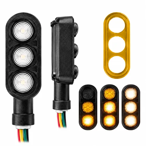 LUZ LED DIRECCIONAL UNIVERSAL PARA MOTOCICLETA AMARILLO