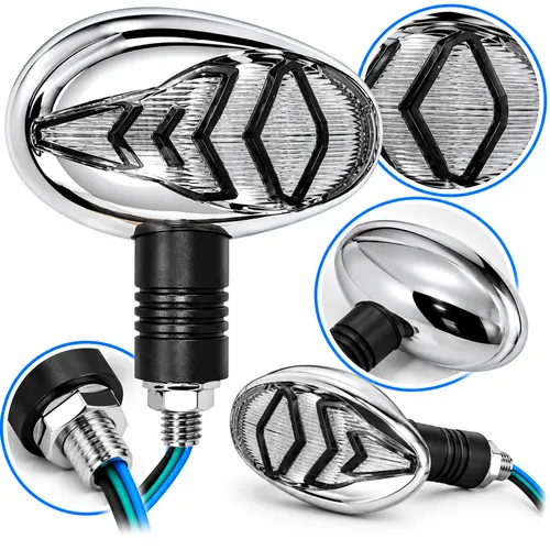 LUZ LED DIRECCIONAL UNIVERSAL PARA MOTOCICLETA AZUL